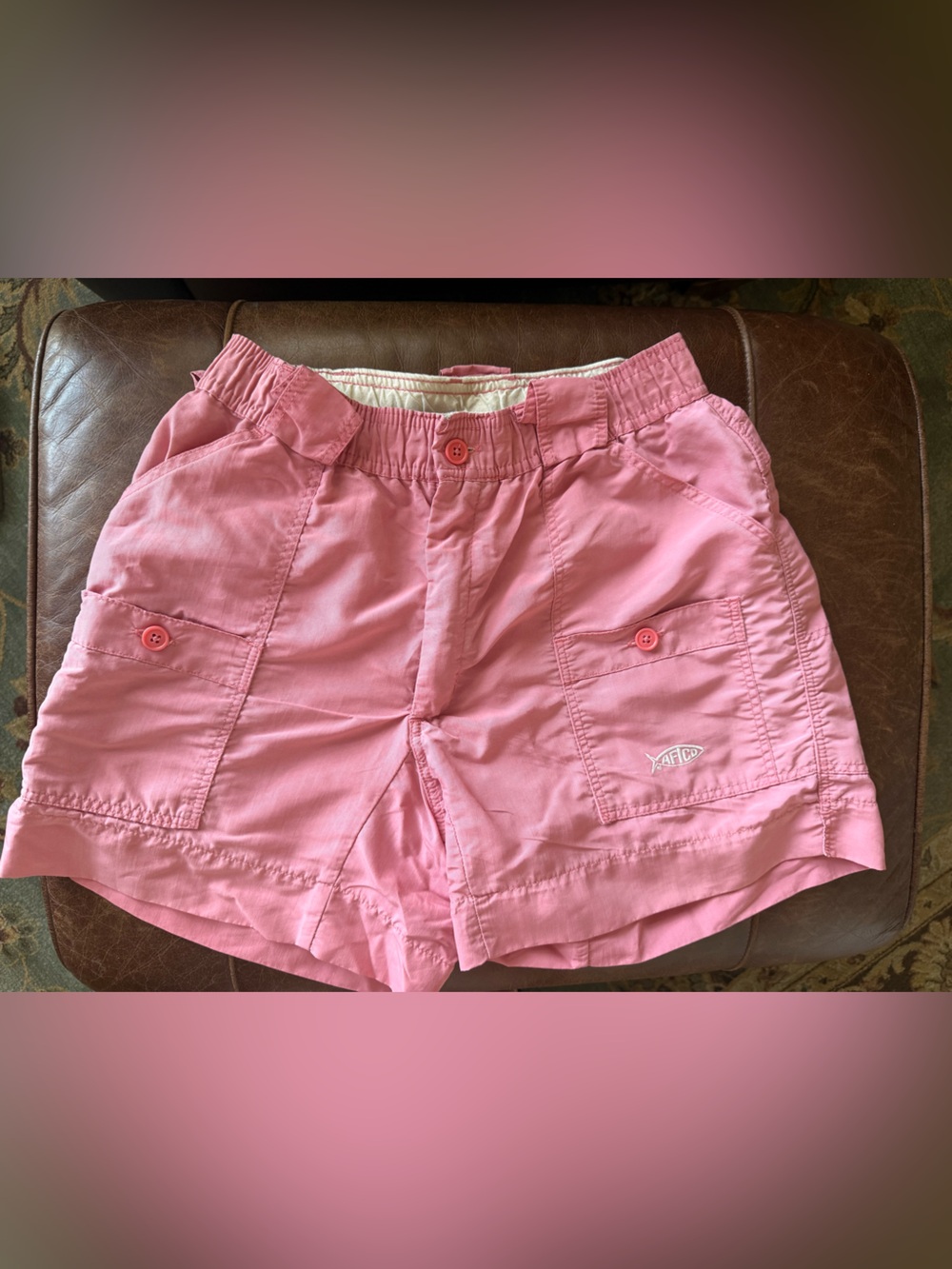 AFTCO Salmon Color Original Fishing Short Size 28
